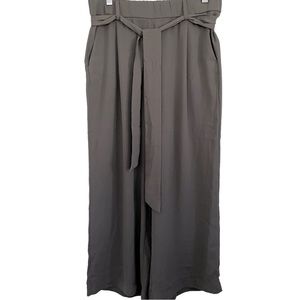 Halogen Pull On Wide Leg Flowy Olive Green/Dark Taupe Women's‎ Pant Size S